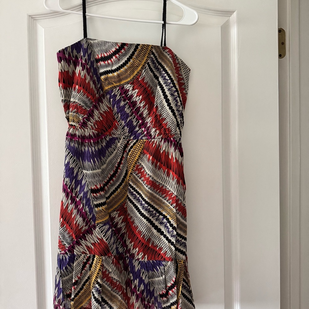 Elegant High Low Women's Dress in Red and Purple